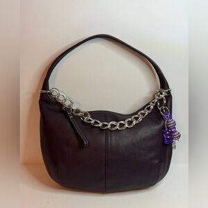 Coach Y2K Purple Leather Hobo Shoulder Bag RARE